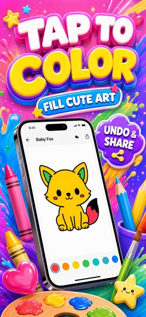 Tap to color app poster